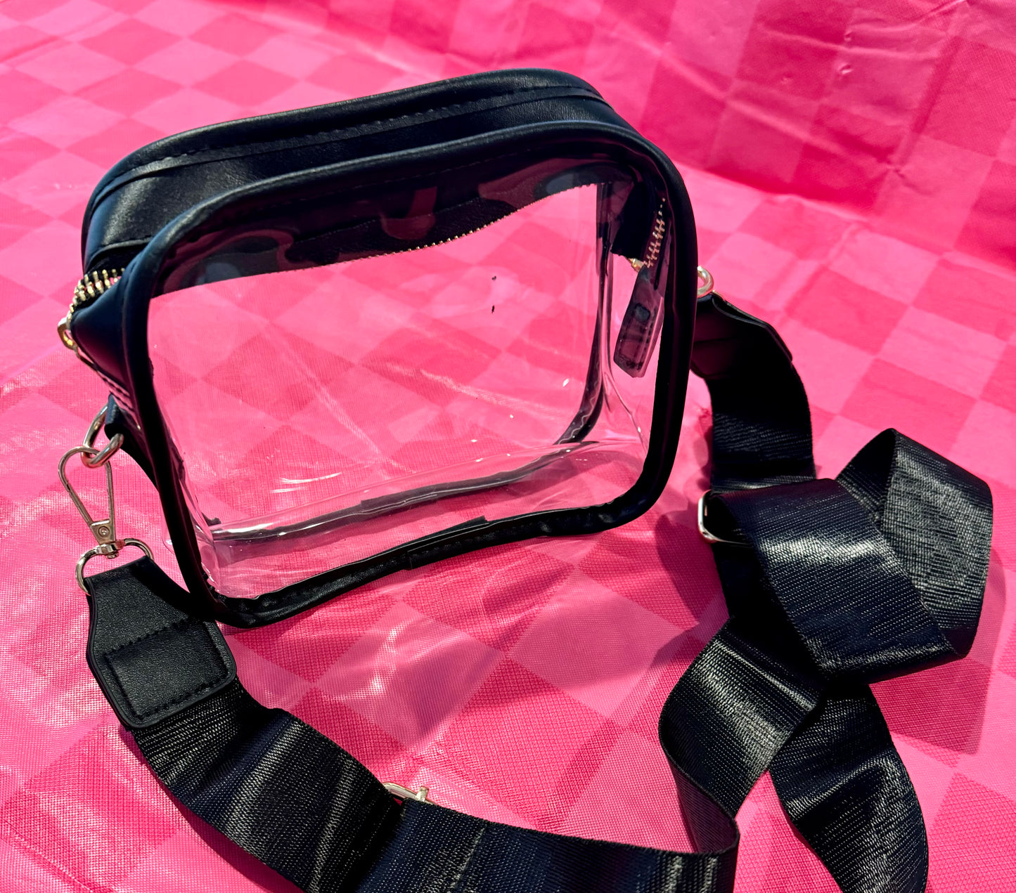 Black Clear Stadium Purse