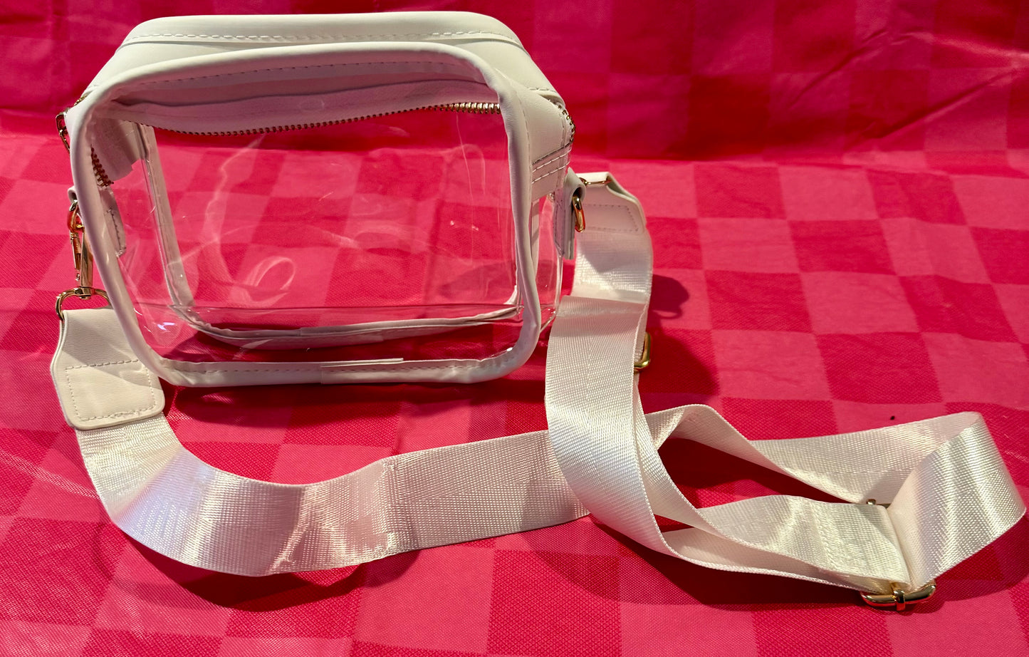 White Clear Stadium Purse